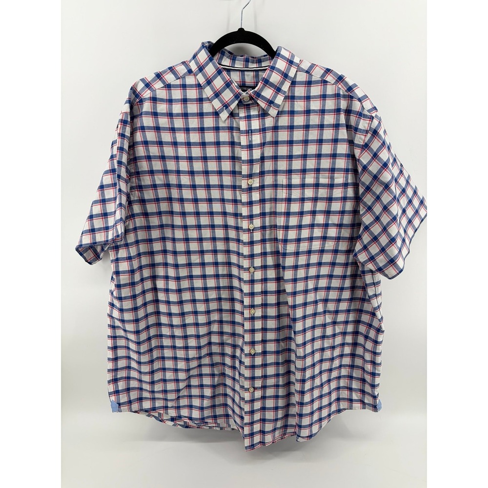 Cremieux Classics, Red/White/Blue, Check Button Up, Cotton, Men 2XB, NWOT